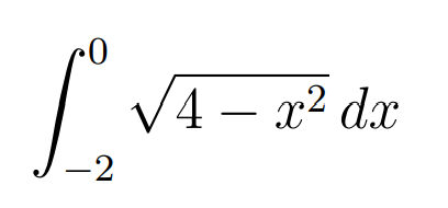 | V4- a?
V4 – x² dx
-2
