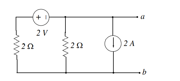 α
2 V
2Ω
2Ω
2 A
