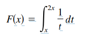 2x
F(x)
- dt
