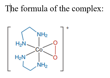 The formula of the complex:
`NH2
H2N.
Co
H2N'
„NH2
