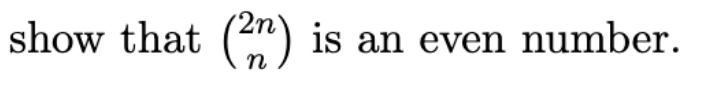 show that ()
is an even number.
