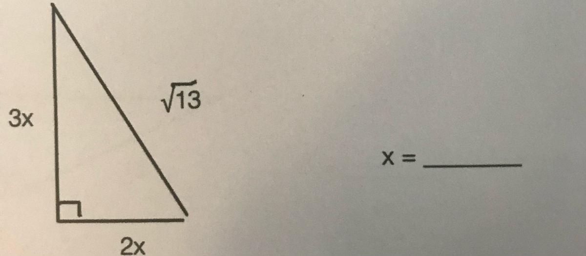 3x
2x
13
X=