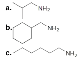 а.
NH2
b.
NH2
c.
`NH2
