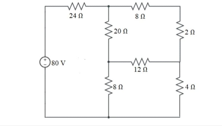 24 Ω
20 N
(:)80 V
12Ω
