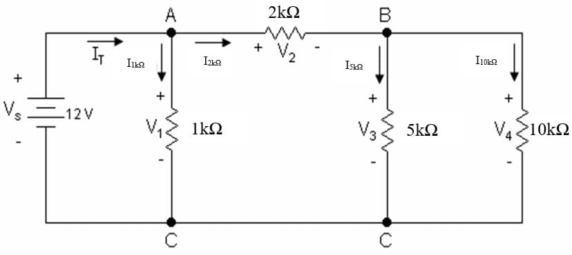 A
2k2
В
+ V,
+
I
Iska
+
Vs
-12V
1k2
V3
5k2
VA10k2
+
