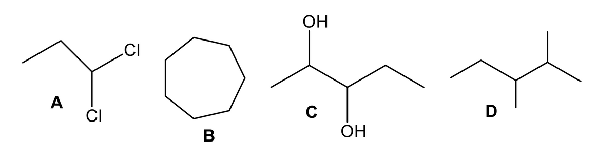 A
CI
.CI
B
ОН
C
ОН
D