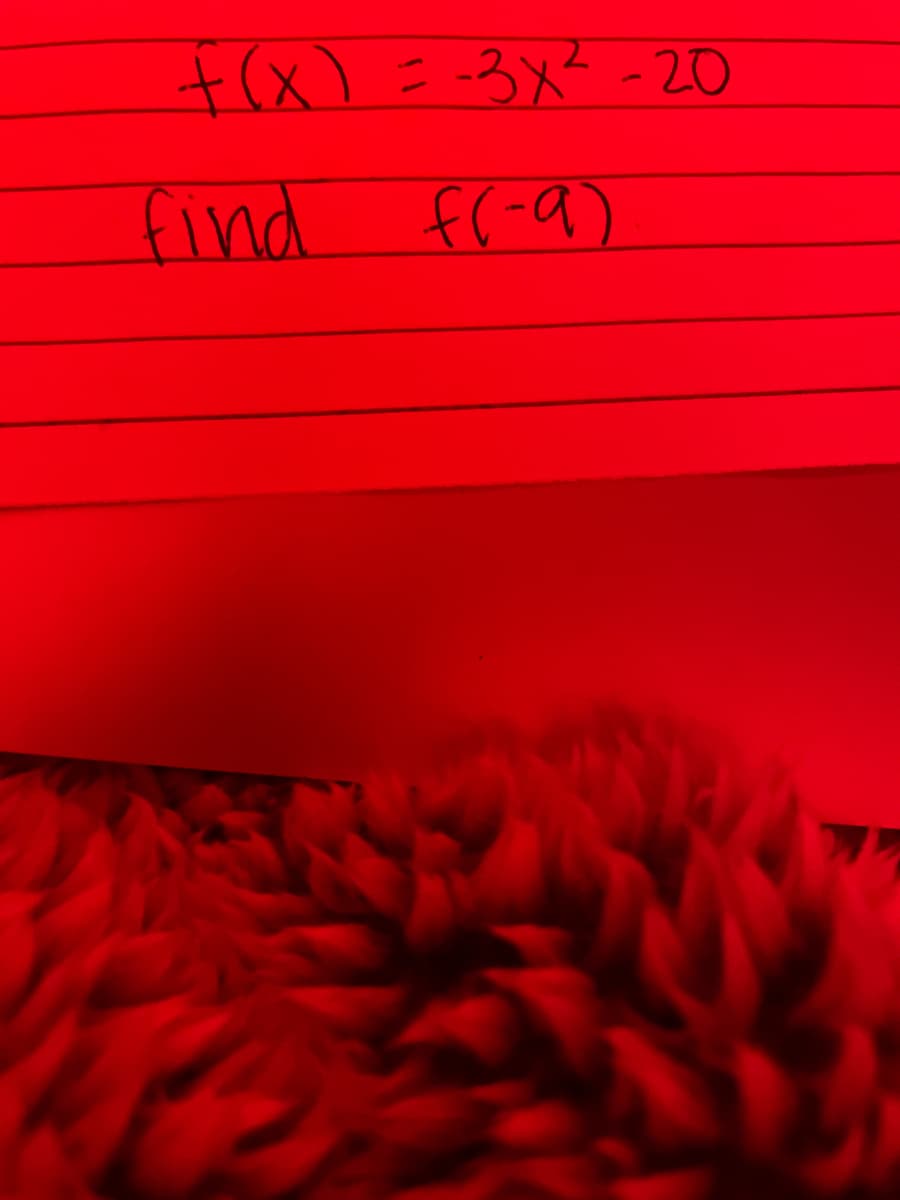 t(x) = -3x² -20
find fr-a)
