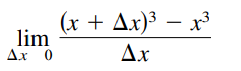 (x + Ax)³ – x³
lim
Дх 0
Ax
