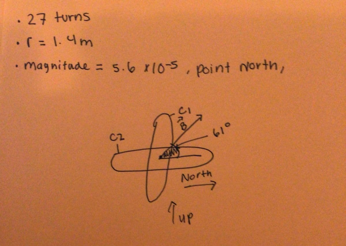 ·27 turns
•r = 1. 4m
magnitade 5.6 x105
point north,
,
C2
610
North
up
