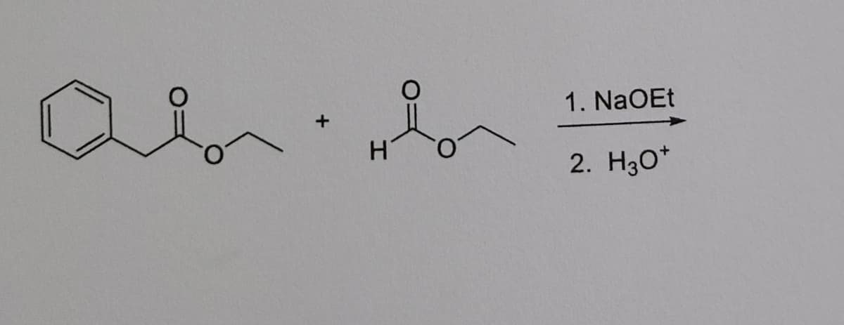 1. NaOEt
2. H30*

