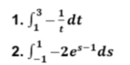 1.²³-1/dt
2.
-1
-2es-¹ds