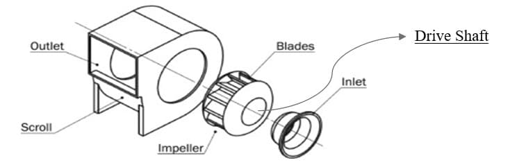 Drive Shaft
Outlet
Blades
Inlet
Scroll
Impeller
