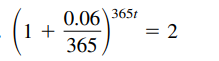 0.06 3651
1 +
= 2
365
