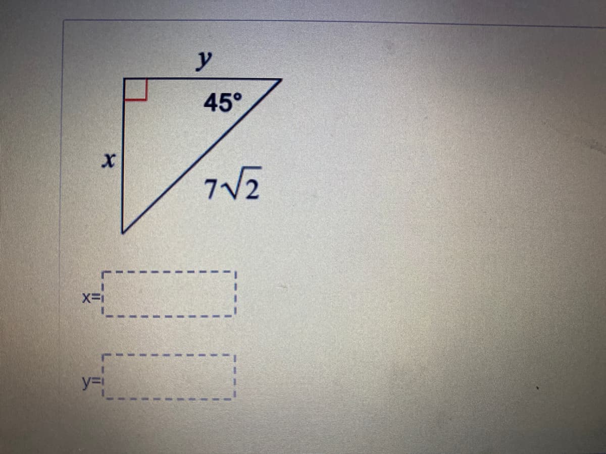 y
45°
y=
