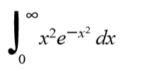 00
x²e¬x² dx
