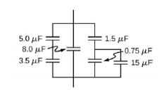 5.0 μΕ
8.0 μΕ.
1.5 μF
-0.75 μF
35 μF
15 μF
