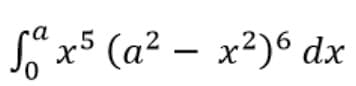 5x5 (a²-x²)6 dx