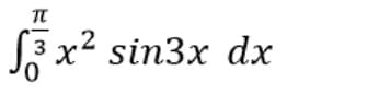 TC
√3 x² sin3x dx