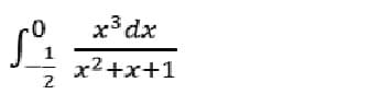 x³ dx
Sº x²+x+1
2