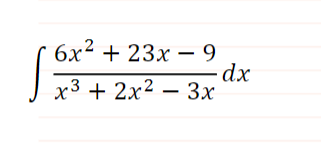 бх2 + 23х — 9
–dx
х3 + 2х2 — Зх
