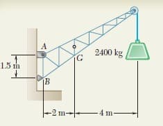 A
2400 kg
1.5 h
1B
-2 m-
4 m
-
