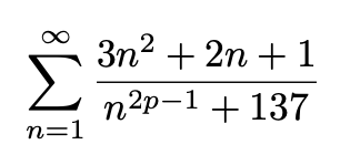 Зп? + 2n + 1
п?р-1 + 137
n=1
