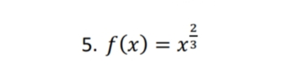 2
5. f(x) = x3
