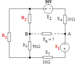 30V
R2
E2 R4|202
A
Rg = ?
R3 502
E1 +
R5
102
