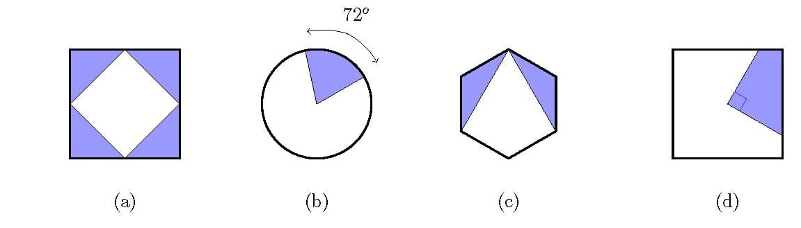 (a)
(b)
72º
(c)
(d)