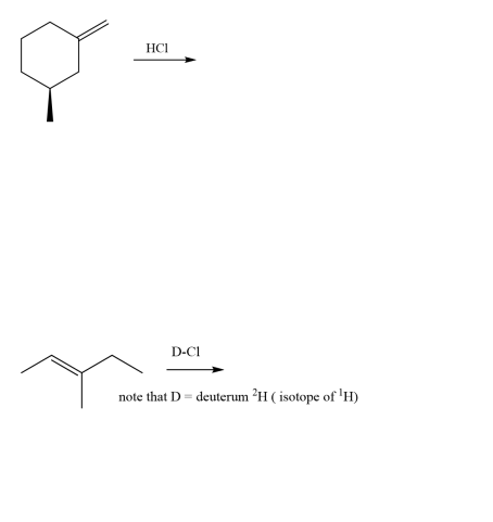 HCI
D-C1
note that D = deuterum ²H (isotope of ¹H)