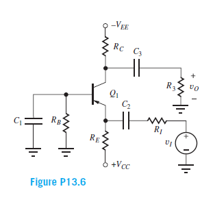 -VEE
Rc
C3
R32
C2
RB
R1
RE
+Vcc
Figure P13.6
