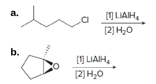 a.
[1] LIAIH,
[2] H20
b.
[1] LIAIH4
[2] H2O
