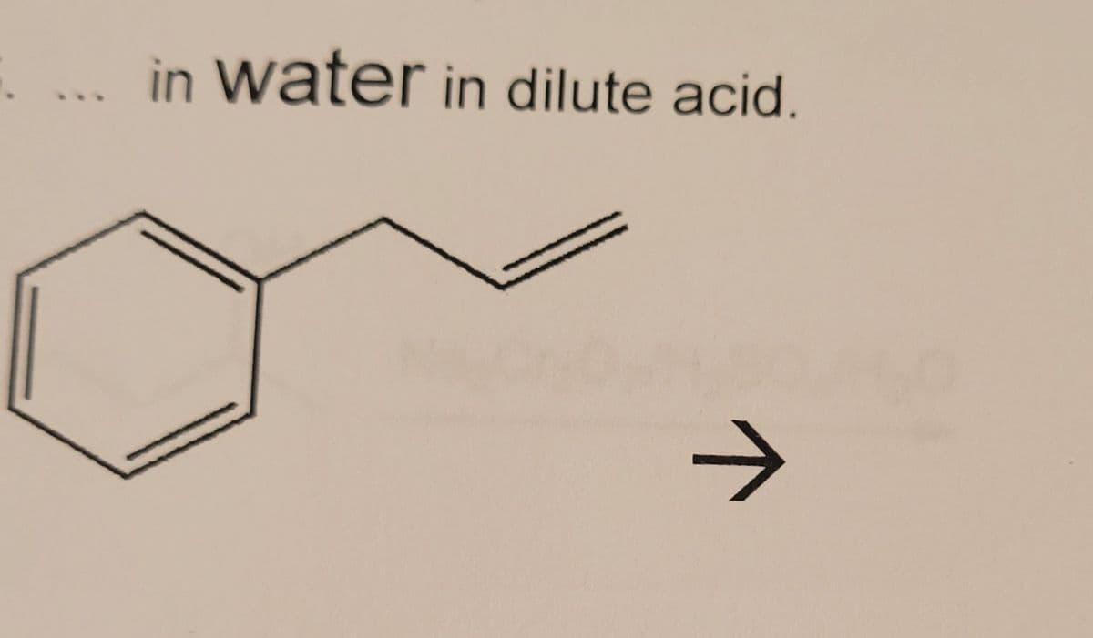 .... in water in dilute acid.
→