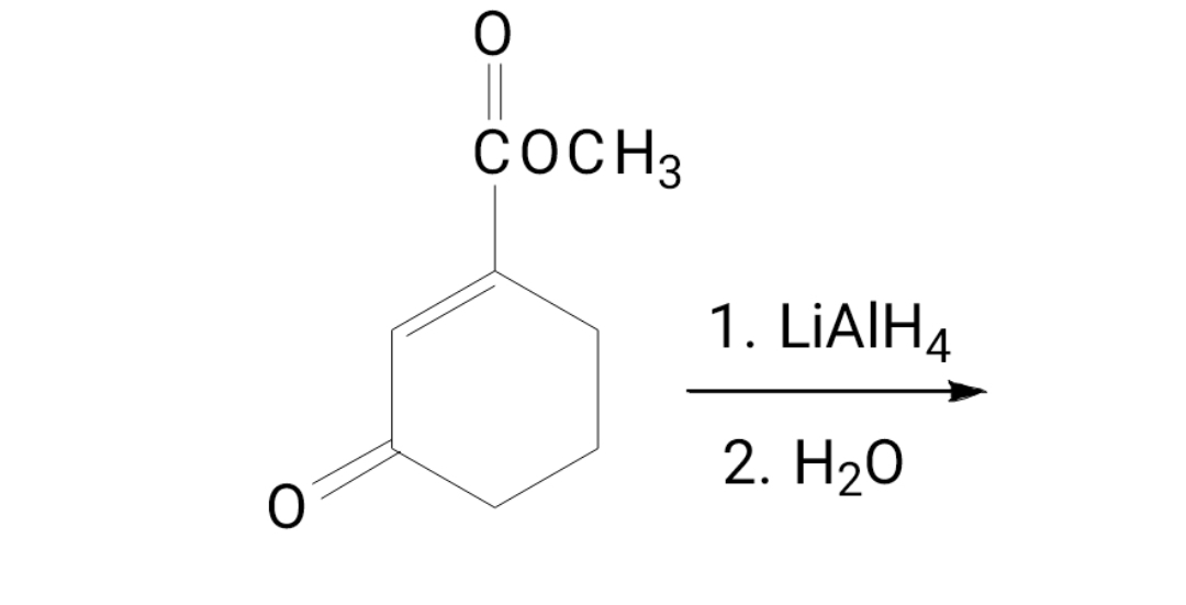 О
О
COCH3
1. LiAlH4
2. H2O