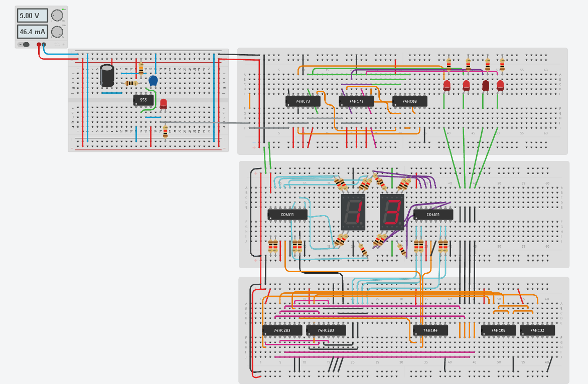 5.00 V
46.4 mA
00
555
IFE
MANAN
CD4511
L
74HC283
74HC73
74HC283
.II..... ///
74HC73
ME
1
74HC08
CD4511
74HC04
J.....
A
74HC08
JI
74HC32