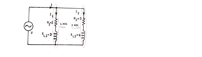 12
R2=3
1. KOL
2. KOL
XL2=6
le
