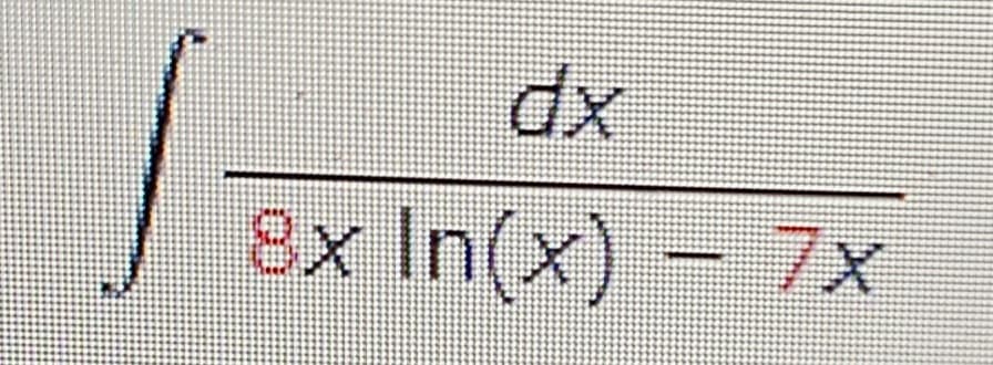 dx
8x In(x) - 7x