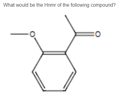 What would be the Hnmr of the following compound?
FO