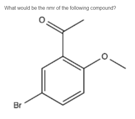 What would be the nmr of the following compound?
Br