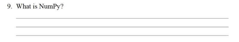 9. What is NumPy?