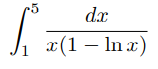 d.x
1
x(1 – In x)
