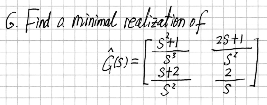 6 Find a minimal neelization of
GS)=
S+2
2
