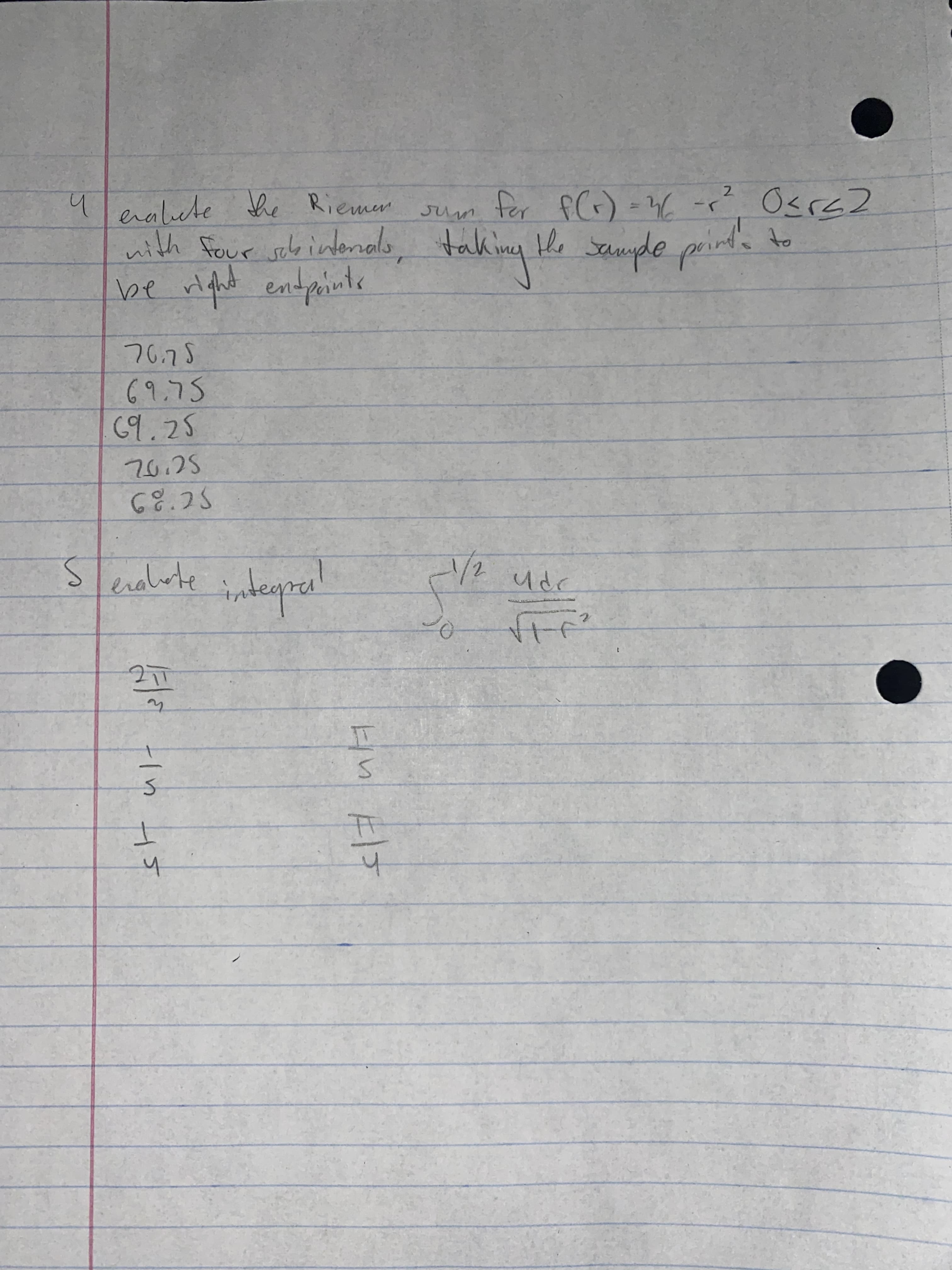 Osrc>
lete he Riemen
th four sclbinenals
ight entpaints
sum for f(r) - ( -r? Osr6>
, taking tHe sampde prints
to
Sampde prind.
