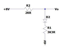 R2
+8V
Vo
2KR
D2
R1
3K3R
A9-
