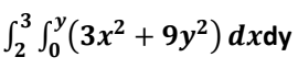 SL(3x² + 9y²) dxdy
