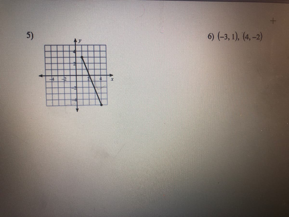 5)
6) (-3, 1), (4, -2)
