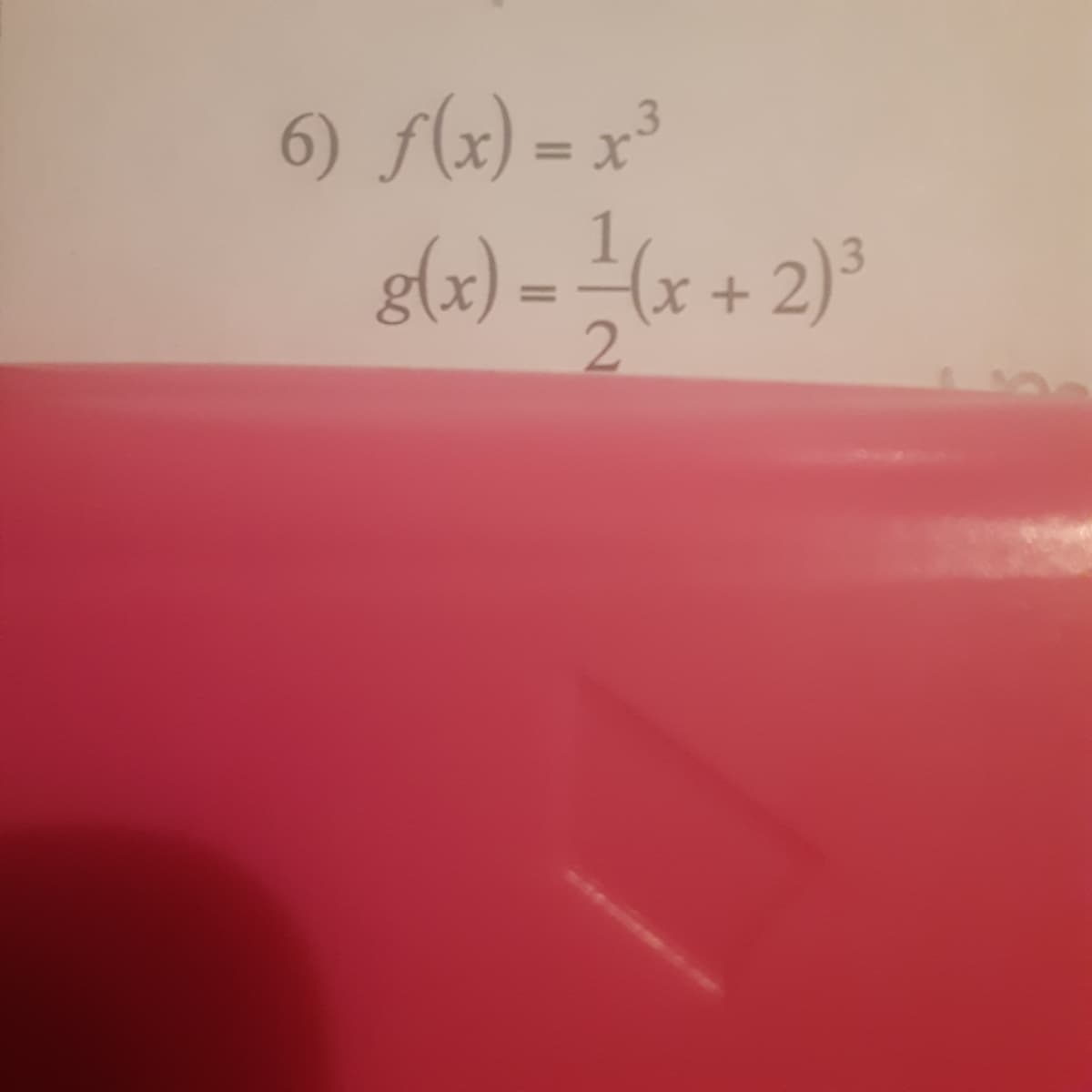 6) f(x) = x³
3.
%3D
g(x)
(x+2)³
%3D
