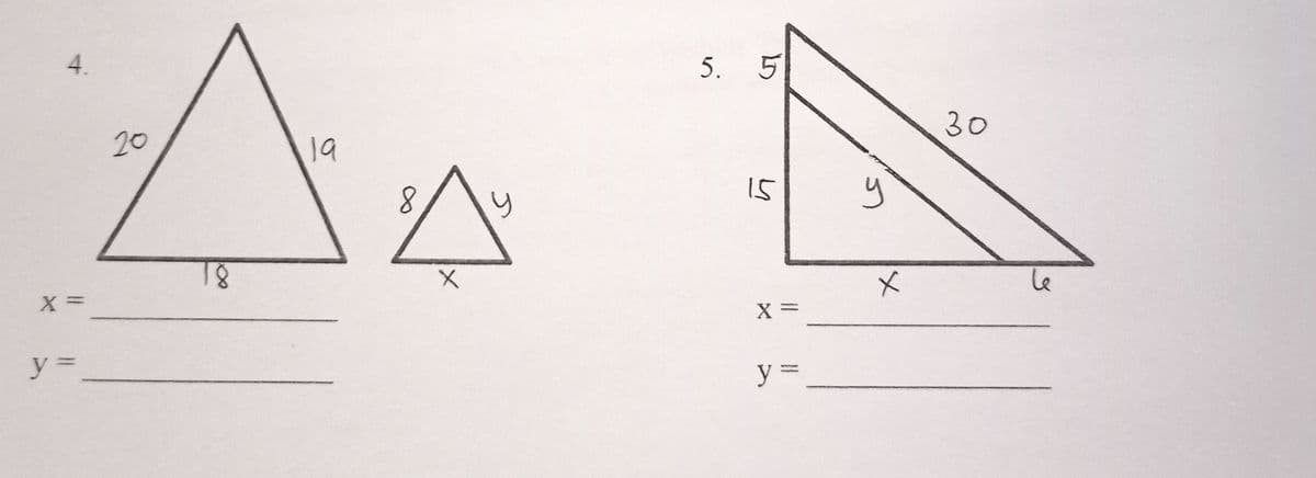 5. 5
30
20
1a
15
8.
Le
18
y =
y% =
4.
