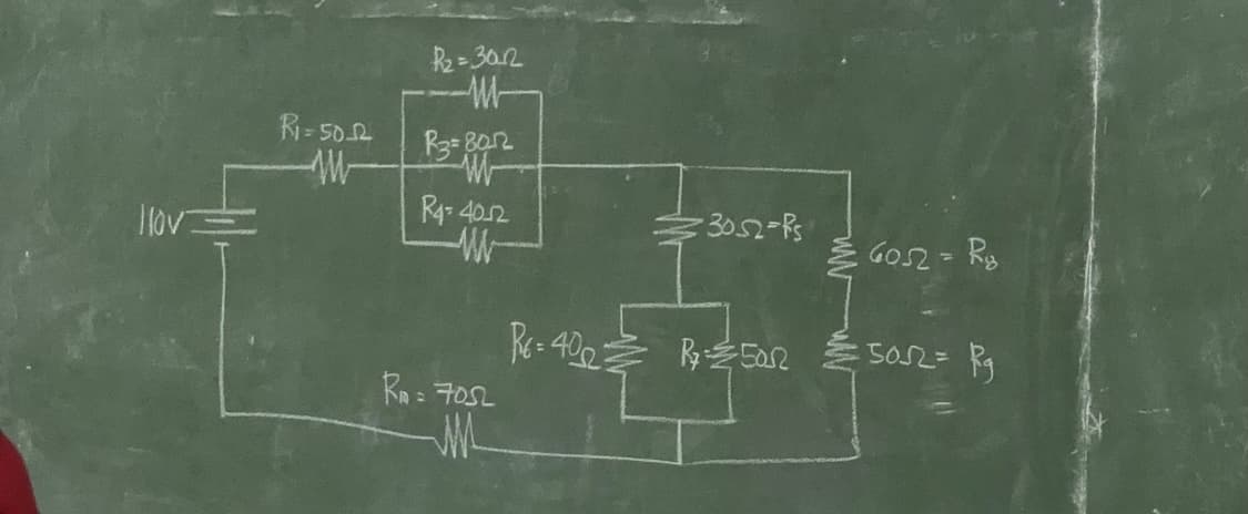 Hov
R₁=50-2
M
R₂=3022
M
R3=800
R4-4052
ww
W
R = 7052
M
-3052 = Ps
R6 = 40 = R₁ = 5052
6052 = R₂
15052= Rg