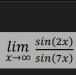 sin(2x)
lim
x→0 sin(7x)
